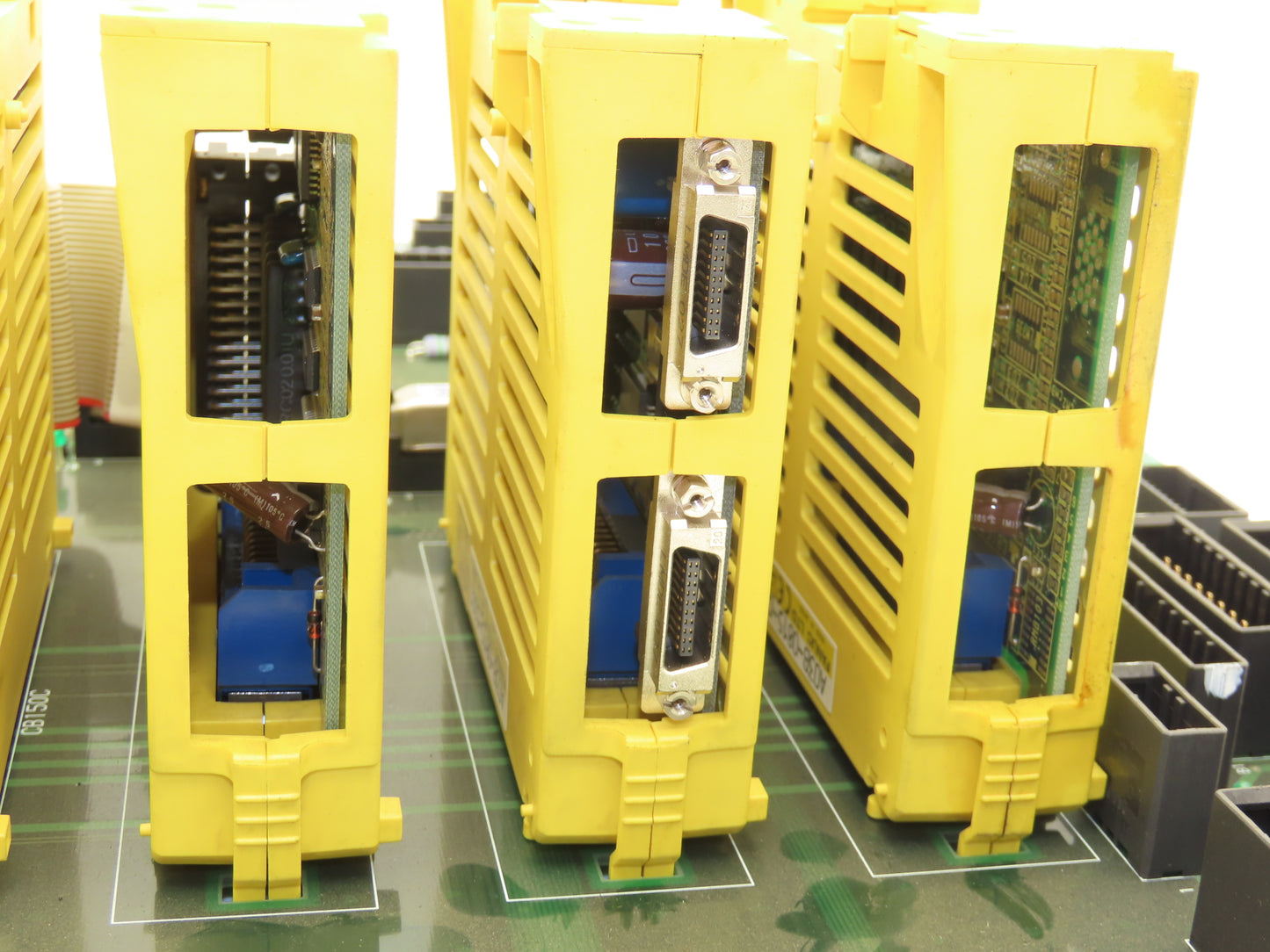 Mori Seiki AP-DTP-NH5-1 Lathe Distribution Module Relay Board With 6 I/O Cards