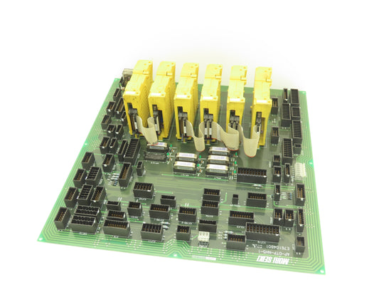 Mori Seiki AP-DTP-NH5-1 Lathe Distribution Module Relay Board With 6 I/O Cards