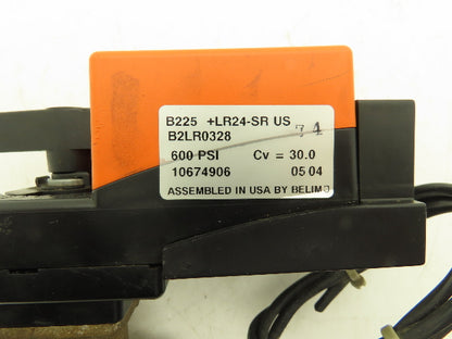 Belimo LR24-SR US Electric Actuator 1/2"Ball Control Valve 600 PSI 2-Pos 24VDC