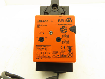 Belimo LR24-SR US Electric Actuator 1/2"Ball Control Valve 600 PSI 2-Pos 24VDC