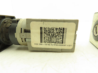 ABB WAW937/8ZM 3HAC 2355-1/03 Control Switch 2-Position 25A 690V NO KEY Lot of 2