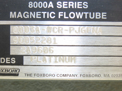 Foxboro 8003A-WCR-PJGFNA Magnetic Flow Transmitter 675 PSI