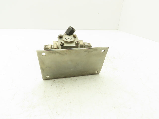 Kajaani Electronics 3-Way 1/2" Stainless Ball Valve High Pressure