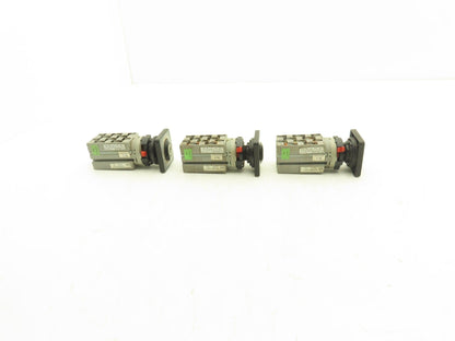 ABB WAW937/8ZM 3HAC 6428-5/04 Control Switch 2-Position 25A 690V NO KEY Lot of 3