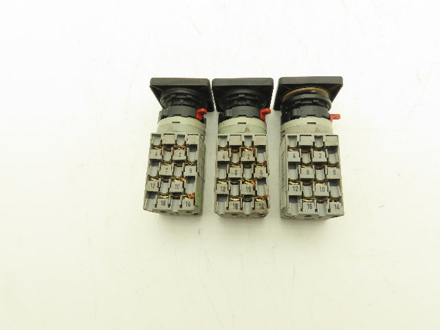 ABB WAW937/8ZM 3HAC 6428-5/04 Control Switch 2-Position 25A 690V NO KEY Lot of 3