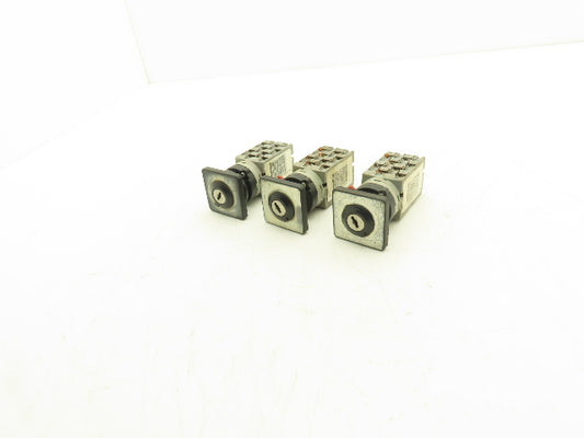 ABB WAW937/8ZM 3HAC 6428-5/04 Control Switch 2-Position 25A 690V NO KEY Lot of 3