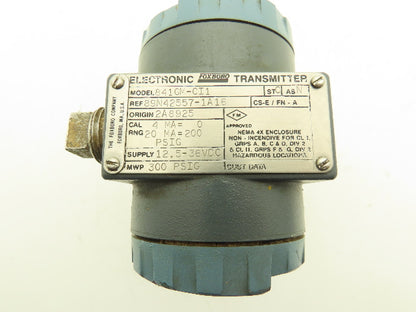 Foxboro 841GM-CI1 Electronic Pressure Transmitter 12.5-36vdc 300psi