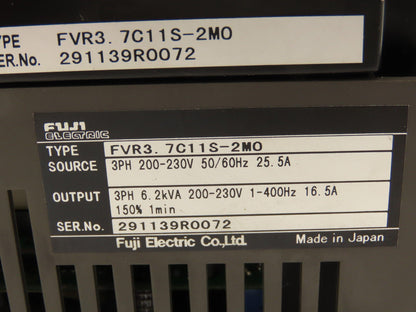 Fuji Electric FVR3.7C11S-2MO AC Drive 6.2kVA 200-230v 50/60Hz