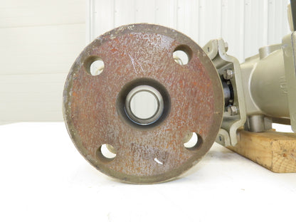 NDV Nippon E100N DN50 2" Flanged 2-Way Ball Valve & Pneumatic Actuator EPN1101N