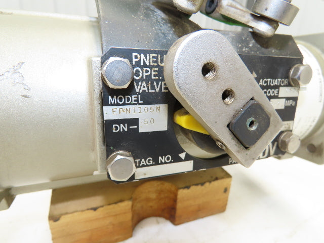 NDV Nippon E100N DN50 2" Flanged 2-Way Ball Valve & Pneumatic Actuator EPN1105N