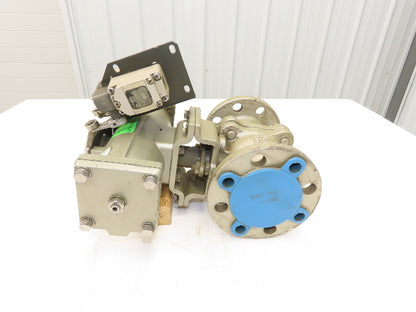 NDV Nippon E100N DN50 2" Flanged 2-Way Ball Valve & Pneumatic Actuator EPN1105N