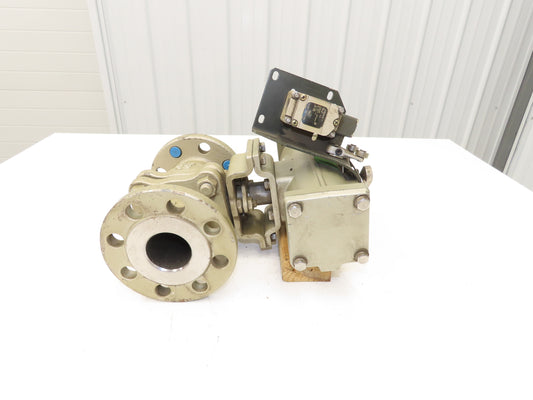 NDV Nippon E100N DN50 2" Flanged 2-Way Ball Valve & Pneumatic Actuator EPN1105N