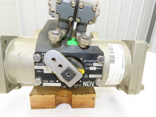 NDV Nippon E100N DN50 2" Flanged 2-Way Ball Valve & Pneumatic Actuator EPN1105N