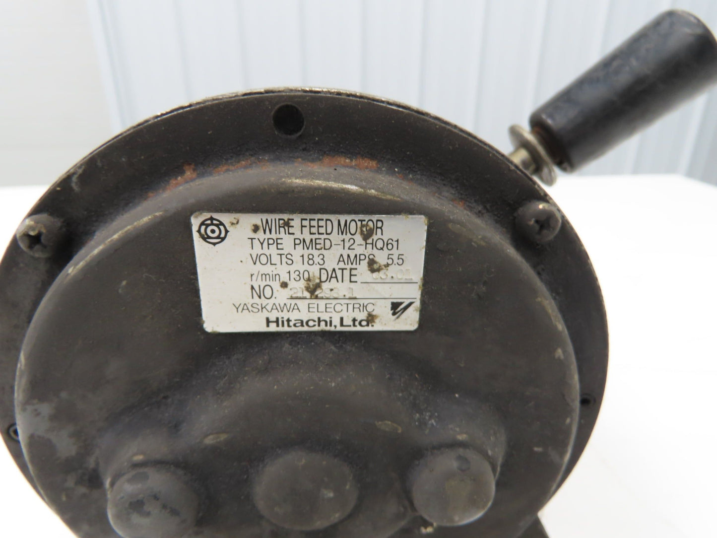 Yaskawa Electric PMED-12-HQ61 DC Wire Feeder 130rpm 18.3VDC 5.5 Amps 0.9.1.0