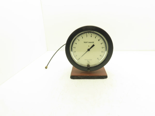 Ashcroft Air Pressure Test Gauge 15 psi 8" Adjustable Offset 0.05 psi Subdiv