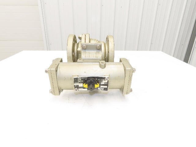 NDV Nippon E100N DN80 3" Flanged 2-Way Ball Valve & Pneumatic Actuator EPN1101N
