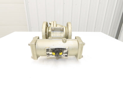 NDV Nippon E100N DN80 3" Flanged 2-Way Ball Valve & Pneumatic Actuator EPN1101N
