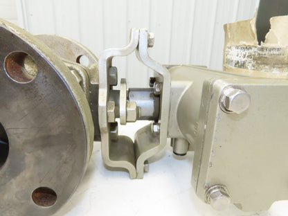 NDV Nippon E100N DN65 2.5" Flanged 2-Way Ball Valve Pneumatic Actuator EPN1101N