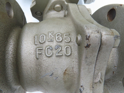 NDV Nippon E100N DN65 2.5" Flanged 2-Way Ball Valve Pneumatic Actuator EPN1101N
