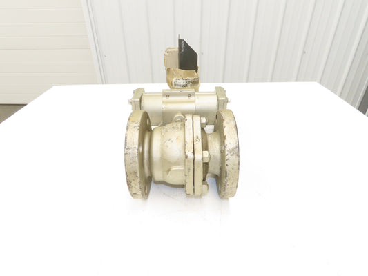 NDV Nippon E100N DN65 2.5" Flanged 2-Way Ball Valve Pneumatic Actuator EPN1101N