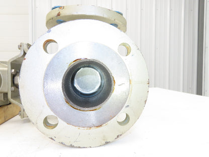 NDV Nippon E300N DN65 2.5" Flanged 3-Way Ball Valve Pneumatic Actuator EPN1304N