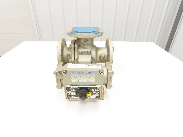 NDV Nippon E300N DN65 2.5" Flanged 3-Way Ball Valve Pneumatic Actuator EPN1304N