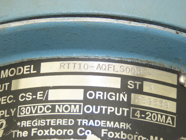 Foxboro RTT10-AQFLS003 Temperature Transmitter 30-130° 30vdc Haz Loc