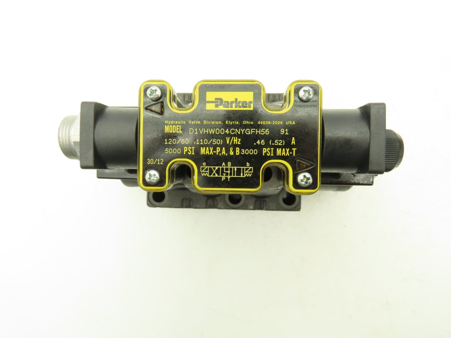 Parker D1VHW004CNYGF56 Hydraulic Directional Control Solenoid Valve 120V