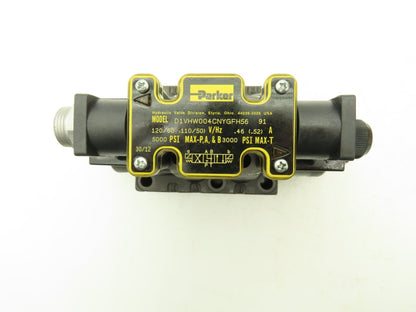 Parker D1VHW004CNYGF56 Hydraulic Directional Control Solenoid Valve 120V