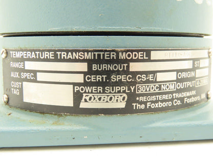 Foxboro RTT10-AQFSN000 Temperature Transmitter 4-20MA 30vdc Haz Loc