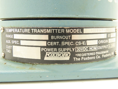 Foxboro RTT10-AQFSN000 Temperature Transmitter 4-20MA 30vdc Haz Loc