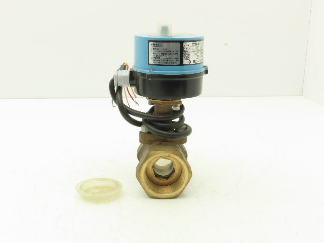 Kitz LLBS7 Electric Motorized Bronze Ball Valve 1-1/2" Threaded 24VDC Actuator