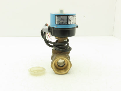Kitz LLBS7 Electric Motorized Bronze Ball Valve 1-1/2" Threaded 24VDC Actuator
