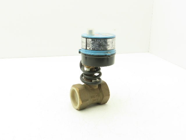Kitz LLBS7 Electric Motorized Bronze Ball Valve 1-1/2" Threaded 24VDC Actuator