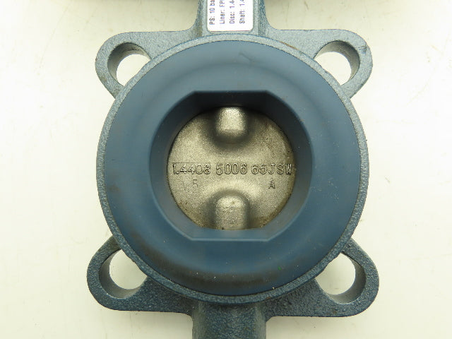 Ebro EB05FS6 F04/V11 DN65 2-1/2" Butterfly Valve & Pneumatic Actuator 14.5 PSI