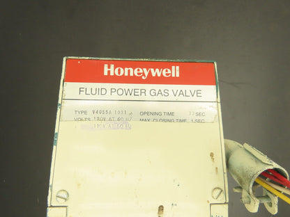 Honeywell V4055A 1031 3 Fluid Power Gas Valve On Off Actuator 120V 1" NPT 5 psi