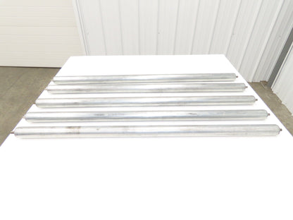 Gravity Conveyor Roller 1.9" Dia 43.5"BF Galvanized 7/16" Hex Axle  Lot of 5