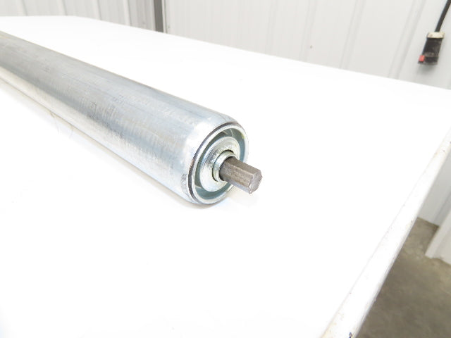 Gravity Conveyor Roller 1.9" Dia 43.5"BF Galvanized 7/16" Hex Axle  Lot of 5