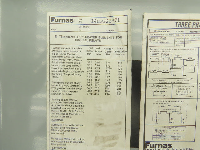 Siemens 14HP32B Manual Motor Starter Enclosure 18x11x6" Contactor Control Box
