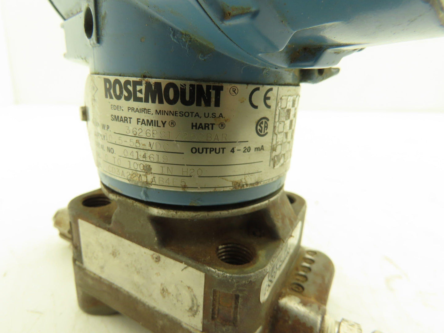 Rosemount 3051CD3A22A1AB4E5 Pressure Transmitter Display 10.5-55VDC 3626 PSI