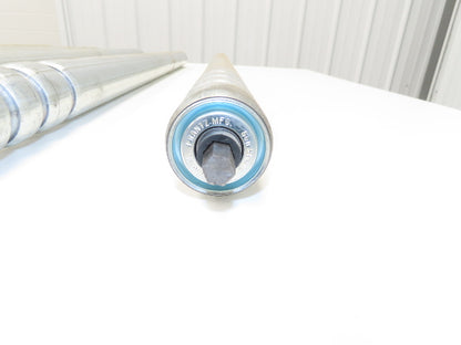 3-Groove Skew Conveyor Roller 1.9" Dia 37.25"BF Galvanized 7/16" Hex  Lot of 5