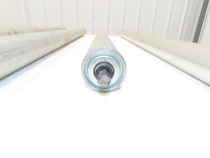 3-Groove Skew Conveyor Roller 1.9" Dia 37.25"BF Galvanized 7/16" Hex  Lot of 5