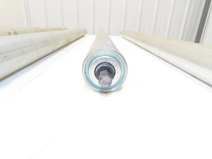 3-Groove Skew Conveyor Roller 1.9" Dia 37.25"BF Galvanized 7/16" Hex  Lot of 5
