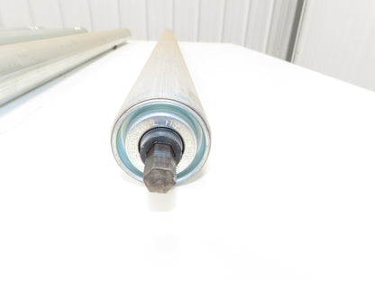 2-Groove Skew Conveyor Roller 1.9" Dia 37.25"BF Galvanized 7/16" Hex  Lot of 5