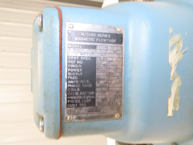 Foxboro 2893-SBBB-PPG-G Magnetic Flowtube Transmitter Meter Flow Tube 120VAC