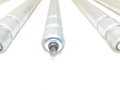2-Groove Skew Conveyor Roller 1.9" Dia 37.25"BF Galvanized 7/16" Hex  Lot of 6
