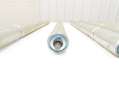 2-Groove Skew Conveyor Roller 1.9" Dia 37.25"BF Galvanized 7/16" Hex  Lot of 6