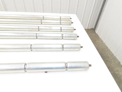 2-Groove Skew Conveyor Roller 1.9" Dia 37.25"BF Galvanized 7/16" Hex  Lot of 6