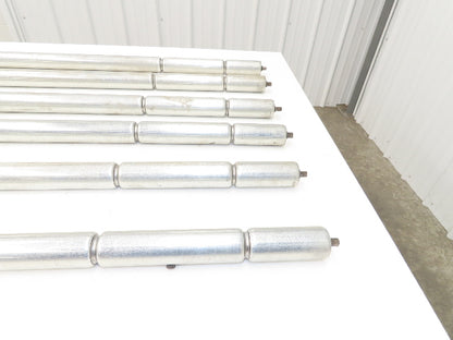 2-Groove Skew Conveyor Roller 1.9" Dia 37.25"BF Galvanized 7/16" Hex  Lot of 6