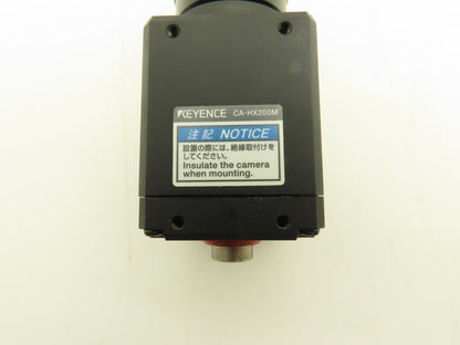Keyence CA-HX200M LumiTrax Camera 16x 2MP F1.4 12mm B/W Manual Aperature Zoom